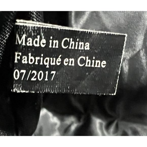 Victoria's Secret Tote Black large no close bag braided tassel gold logo travel - Picture 7 of 9